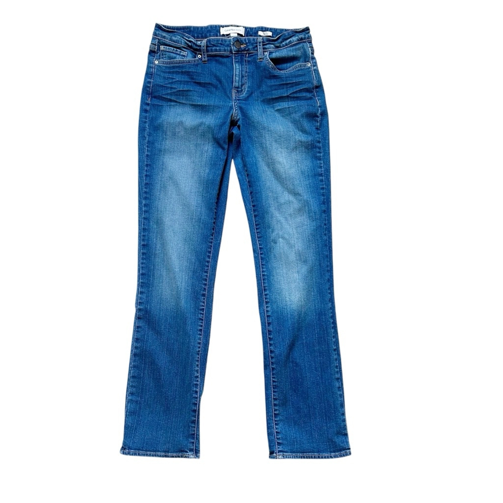 Women's Calvin Klein Blur Jeans Straight Leg Denim Size 30x32 Stretch